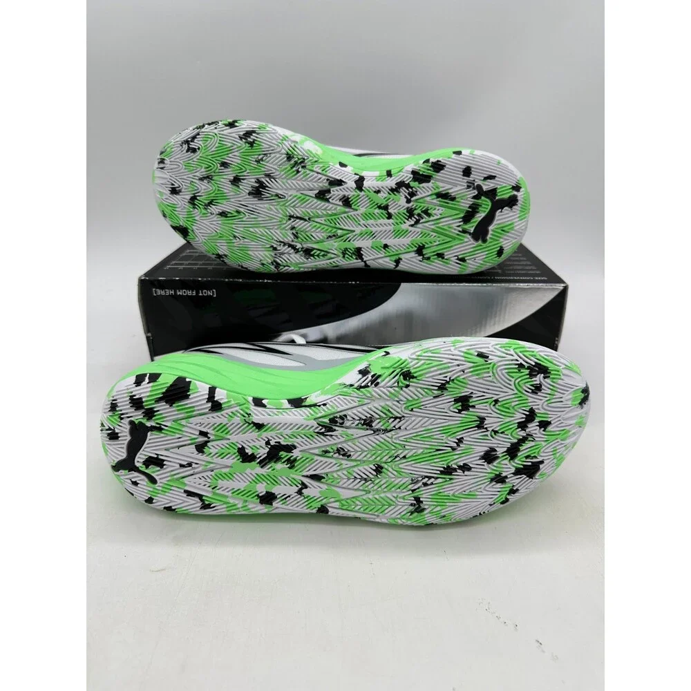Puma MB.02 Men's Size 11.5 White Green basketball Athletic Shoes 379408 01